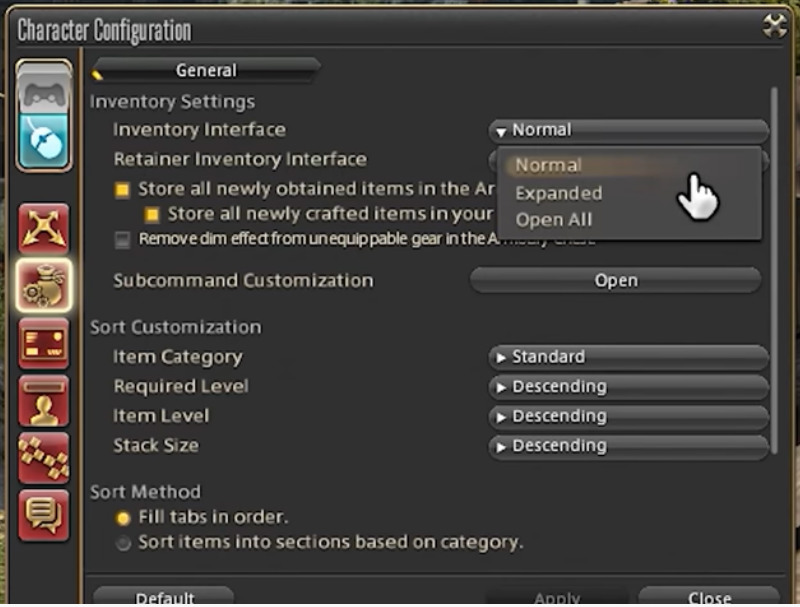 Inventory Settings