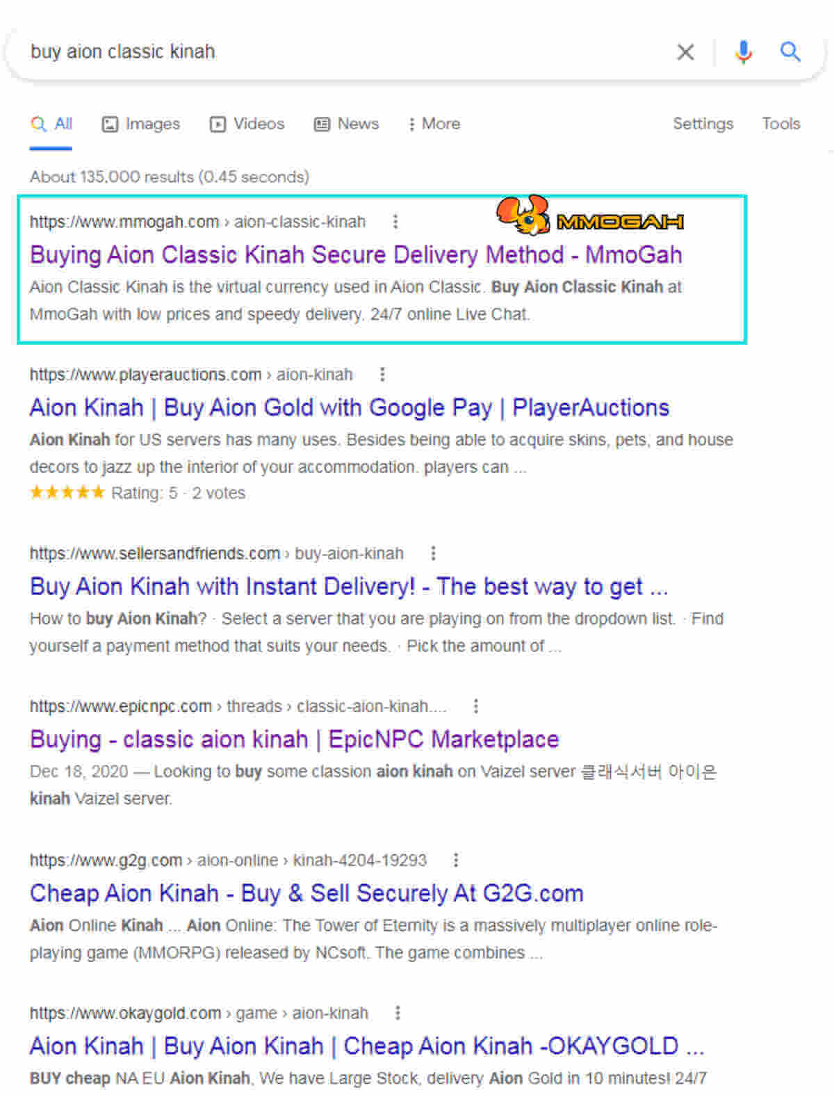 Aion Classic Kinah Is for Sale at MmoGah top 1