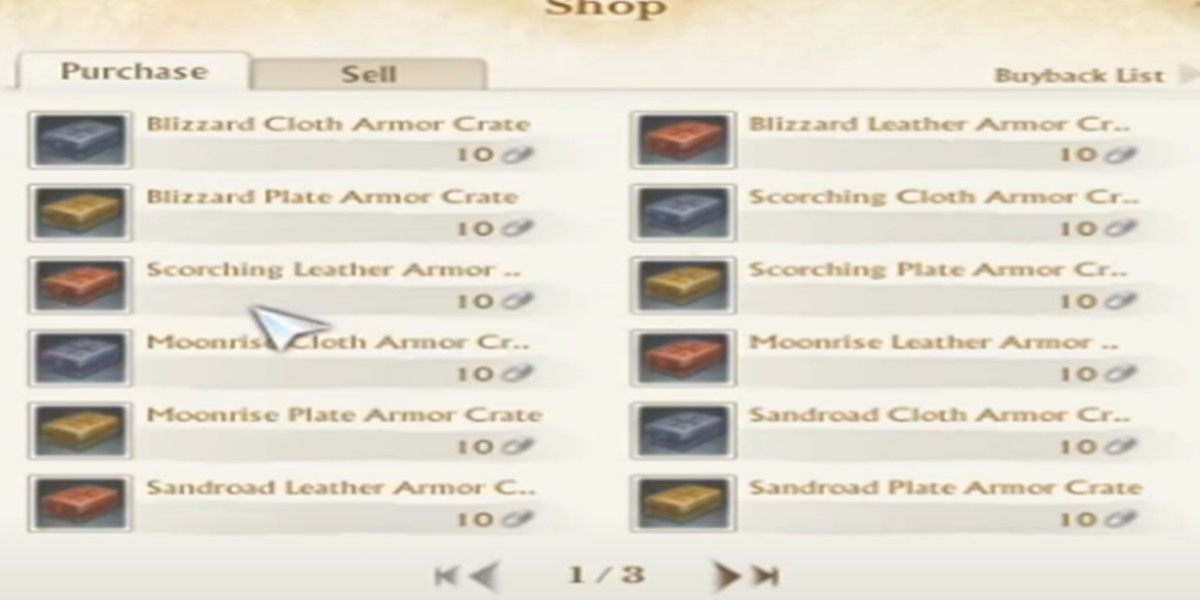 Archeage Unchained Shop