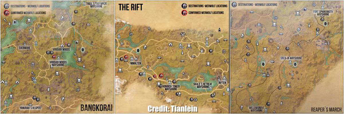 Crown Store Items You Can Get with Gold in ESO  p2 Werewolf NPC Locations