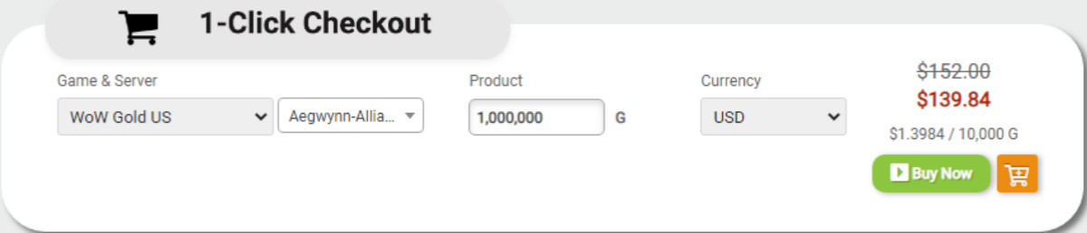 default amount of gold