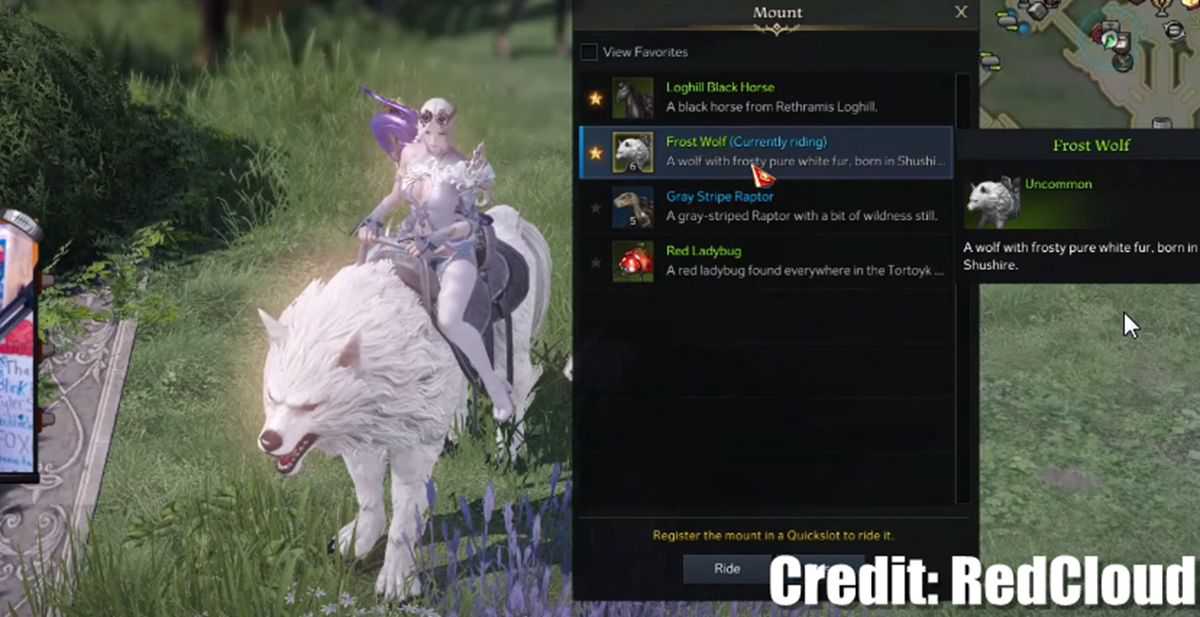 Free Mounts You Can Get in Lost Ark Frost Wolf
