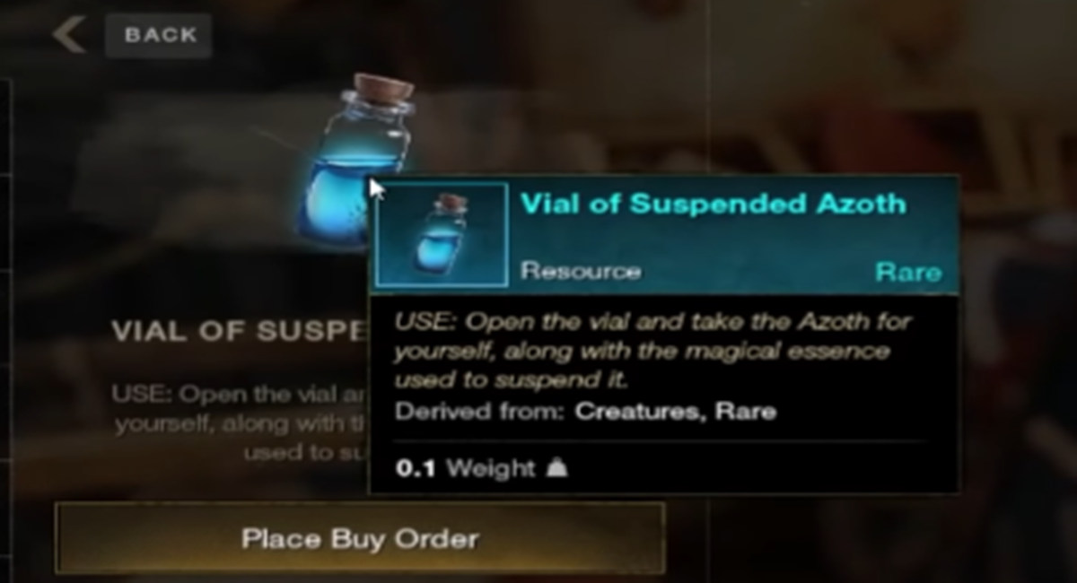 New World Vials of Azoth