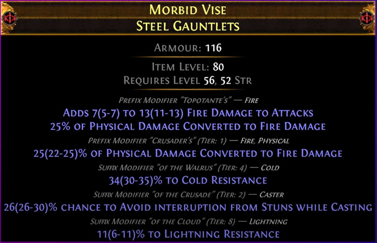 Poe 3 11 Crafting Guide How To Craft 50 Fire Conversion Gloves Easily