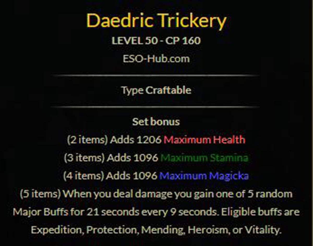 The 5 Best Crafted PvP Sets in ESO – Blackwood pic 14 Daedric Trickery