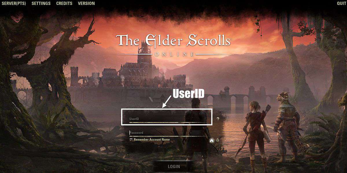 Top FAQ by First-Time ESO Gold Buyers P1 UserID in Login Screen 