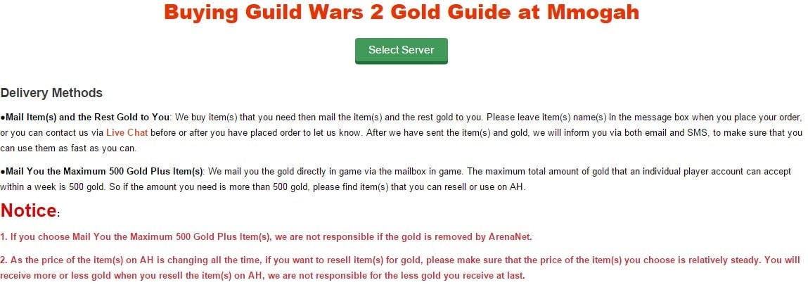MmoGah Guild Wars 2 Gold