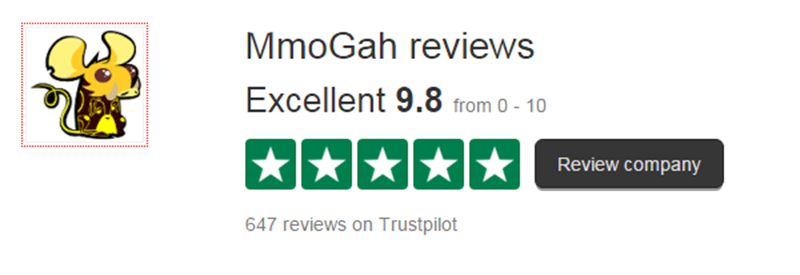 mmogah 9.8 scores at trustpilot