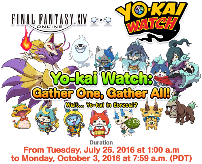 The Yo-kai Watch and Final Fantasy XIV Collaboration Event Is Underway