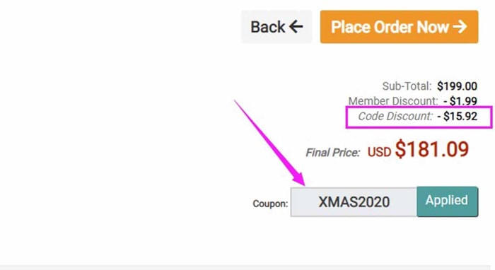 XMAS2020 Coupon